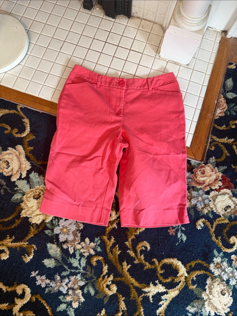 Chico's Coral/Pink Bermuda Shorts- worn about 5x